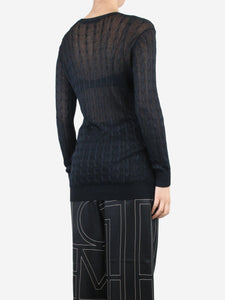 Ralph Lauren Black cashmere cable knit jumper - size S