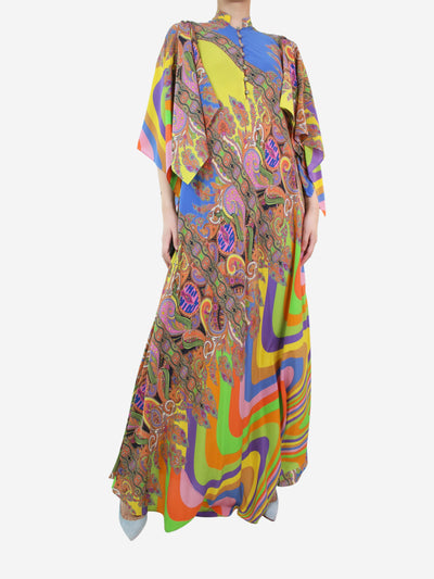 Multi paisley printed maxi silk dress - size UK 8 Dresses Etro 