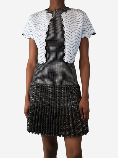 White scallop-trim cropped top - size UK 10 Tops Alaia 