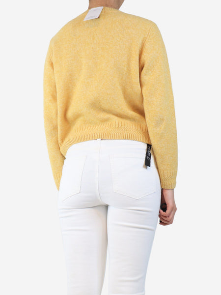 Yellow wool crewneck jumper - size S alternate image