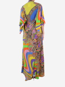 Etro Multi paisley printed maxi silk dress - size UK 8