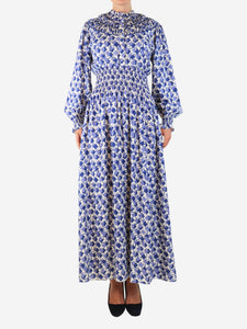 Loretta Caponi Blue Zaira bahaus maxi dress - size S