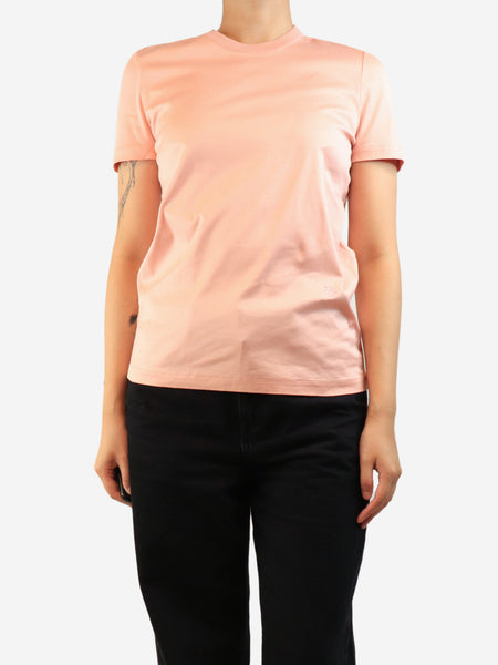 Pink cotton t-shirt - size UK 12 product image