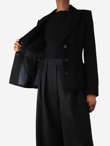 Prada Black crepe wool jacket - size UK 8