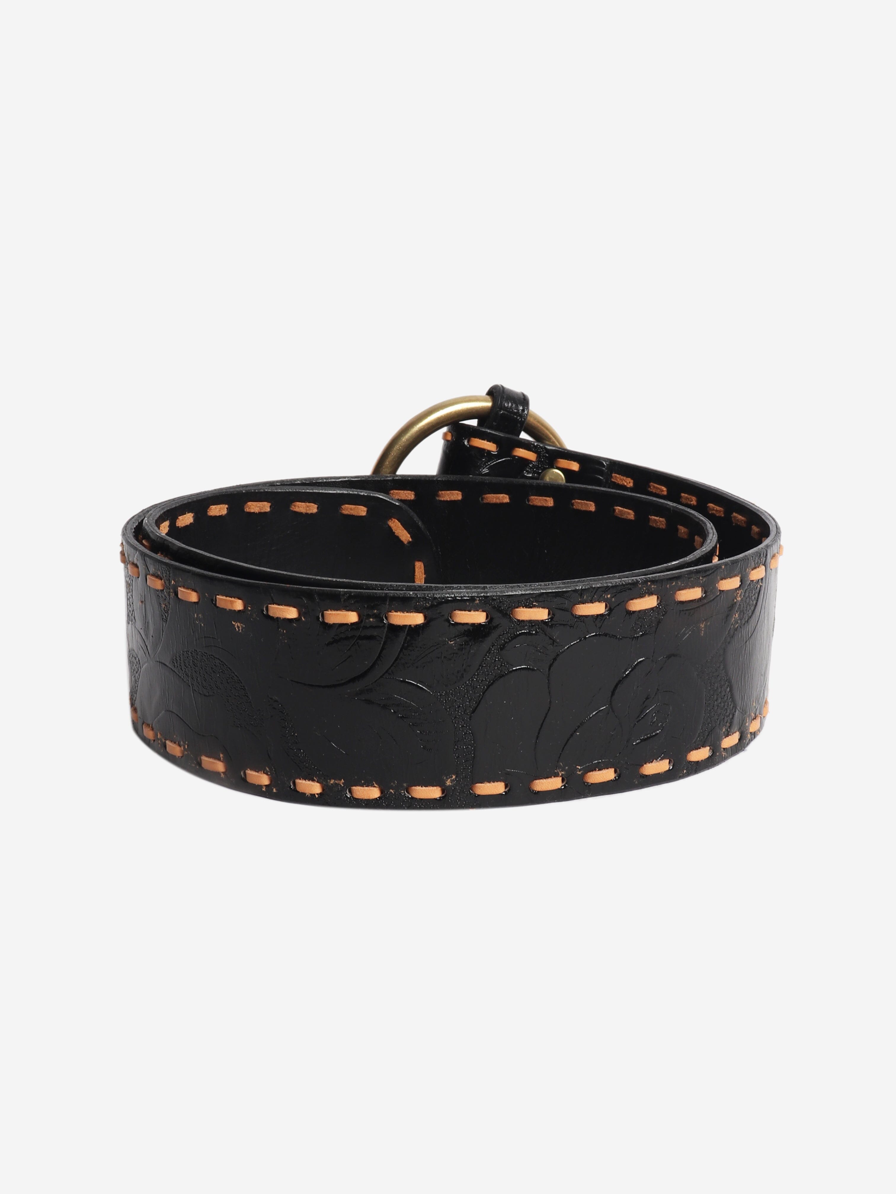 Black leather belt Belts J&M Davidson 