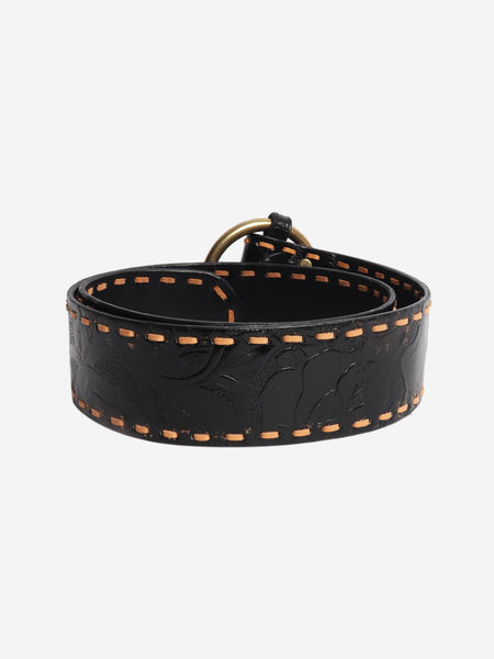 Black leather belt product image