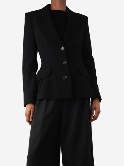 Black crepe wool jacket - size UK 8 Coats & Jackets Prada 