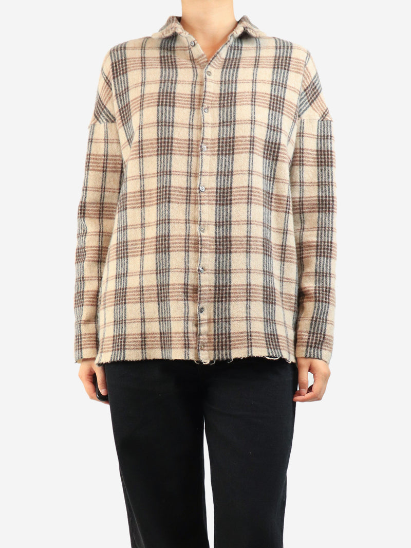 Neutral check overshirt - size S