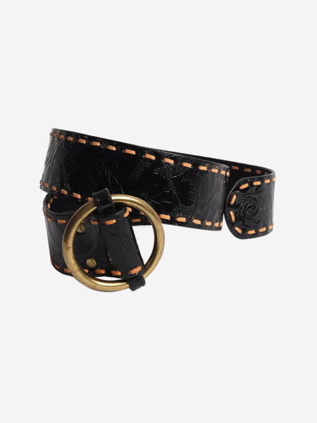 Black leather belt product image