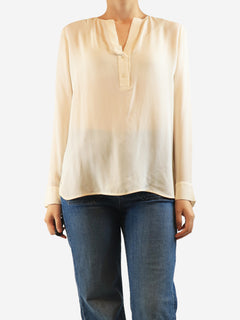 Cream silk blouse - size M