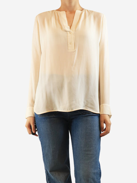 Cream silk blouse - size M product image