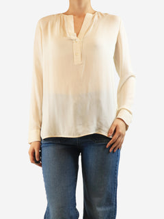 Cream silk blouse - size M