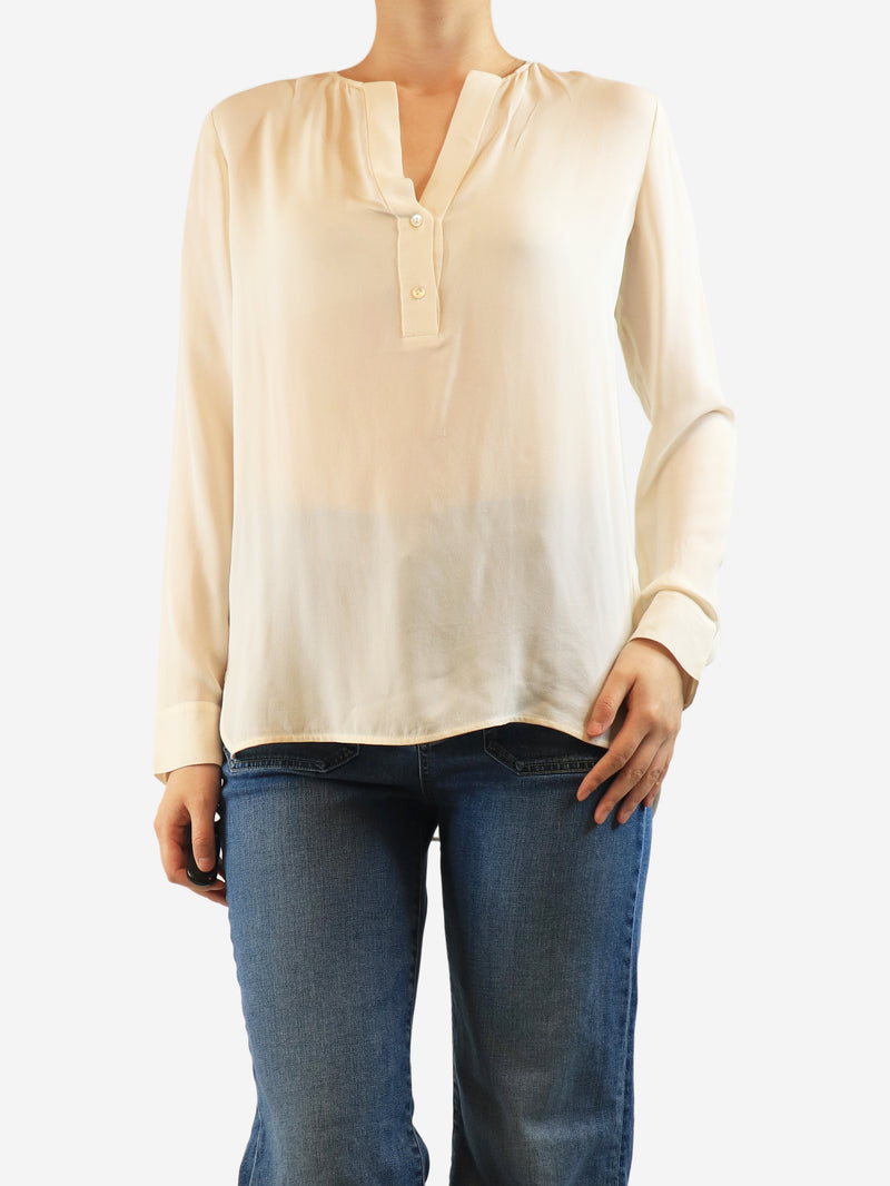 Cream silk blouse - size M