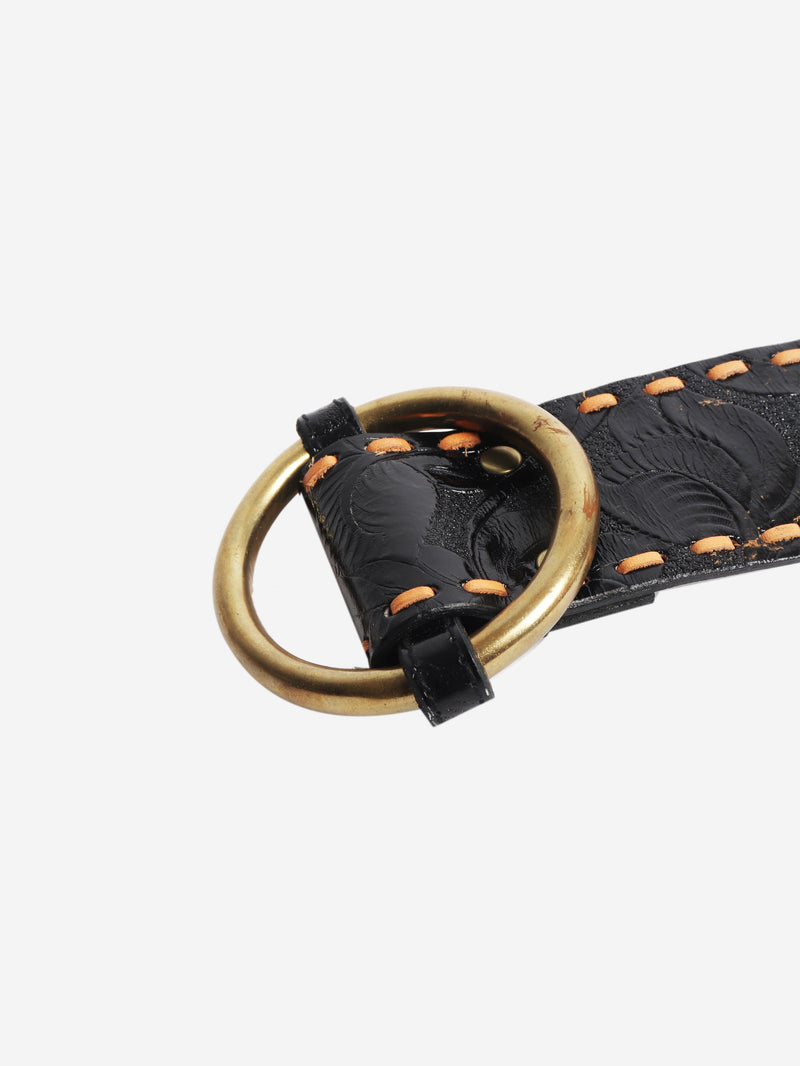 Black leather belt