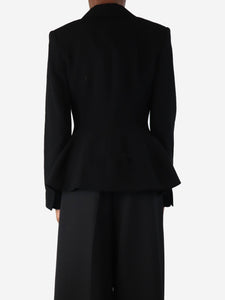 Prada Black crepe wool jacket - size UK 8