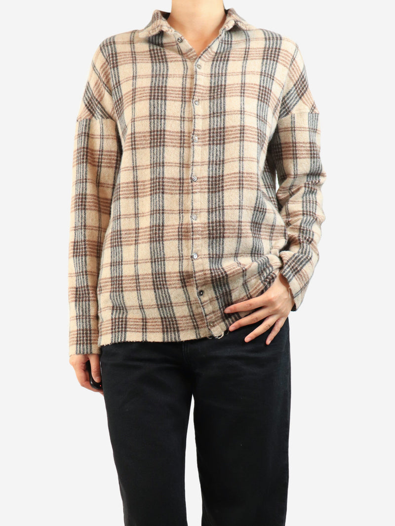Neutral check overshirt - size S