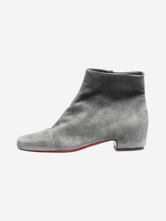 Grey suede ankle boots - size EU 38 Boots Christian Louboutin 