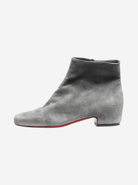 Grey suede ankle boots - size EU 38 product image