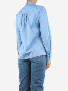 Gucci Light blue belted cotton blouse - size UK 12