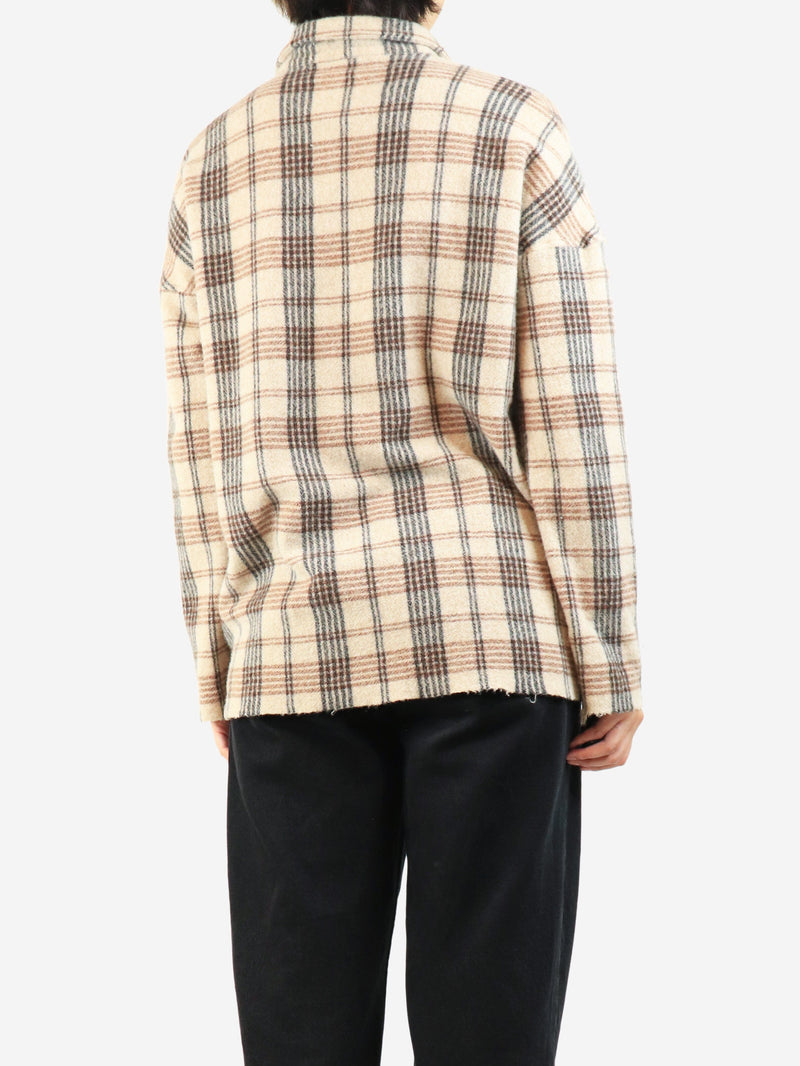 Neutral check overshirt - size S