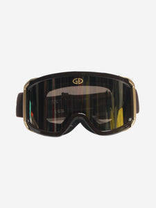 Goldbergh Brown and gold ski goggles