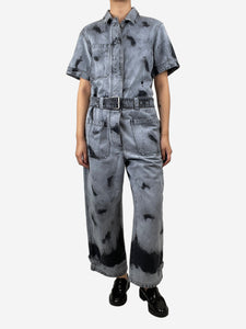 Christian Dior Grey tie-dye denim jumpsuit - size UK 8