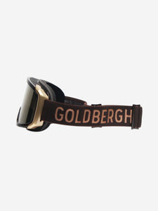 Goldbergh Brown and gold ski goggles