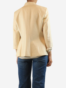 Cream wool-blend blazer - size UK 16 Coats & Jackets The Row 