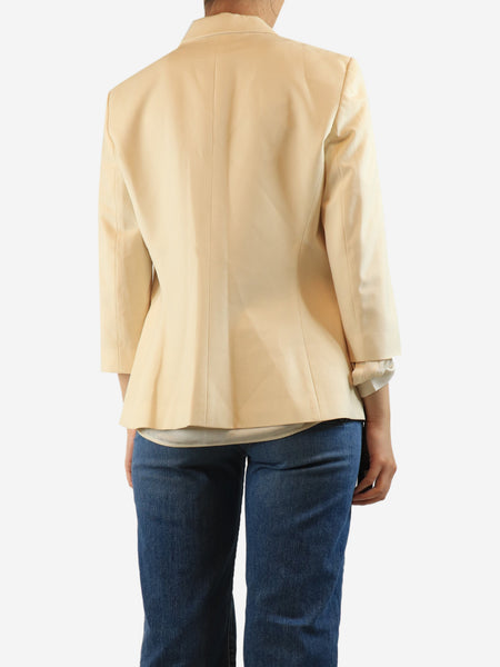 Cream wool-blend blazer - size UK 16 alternate image