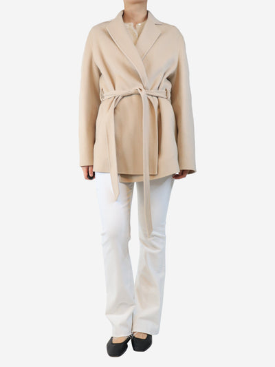 Neutral wool and cashmere-blend coat - size UK 12 Coats & Jackets Joesph 