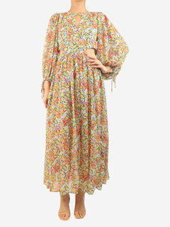 Multi floral printed cut out dress - size UK 10 Dresses Maje 