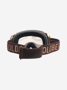 Goldbergh Brown and gold ski goggles