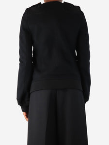 Balenciaga Black double-breasted wool jacket - size UK 8