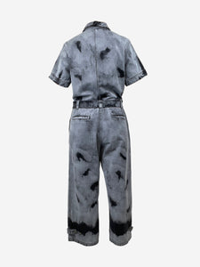 Christian Dior Grey tie-dye denim jumpsuit - size UK 8