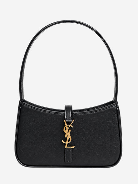 Black leather Le 5 à 7 Mini hobo bag product image