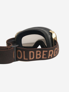 Goldbergh Brown and gold ski goggles