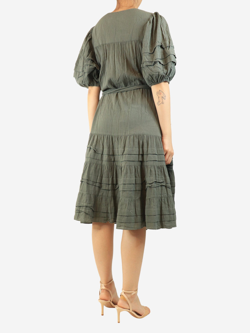 Green belted midi dress - size UK 12 Dresses Zimmermann 