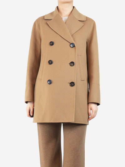 Camel double breasted wool coat - size UK 10 Coats & Jackets S Max Mara 