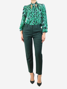Paul Smith Dark green wool trousers - size UK 12