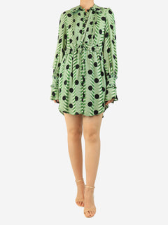 Green printed shirt dress - size UK 8 Dresses Paco Rabanne 