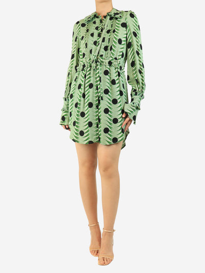 Green printed shirt dress - size UK 8 Dresses Paco Rabanne 