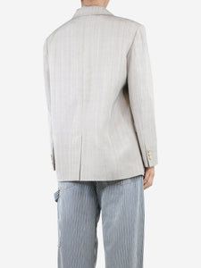 Jacquemus Grey Moyo textured boxy blazer - size UK 8