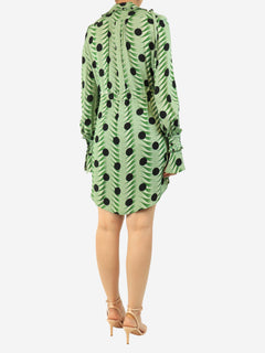 Green printed shirt dress - size UK 8 Dresses Paco Rabanne 