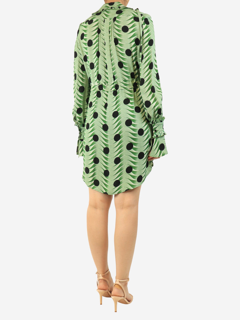 Green printed shirt dress - size UK 8 Dresses Paco Rabanne 