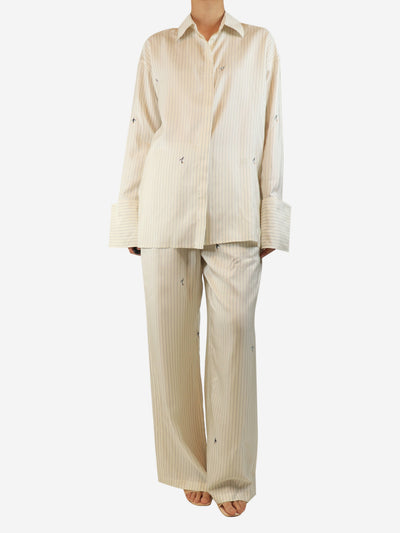White oversized pinstripe shirt and pants set - size UK 6 Sets Loewe 