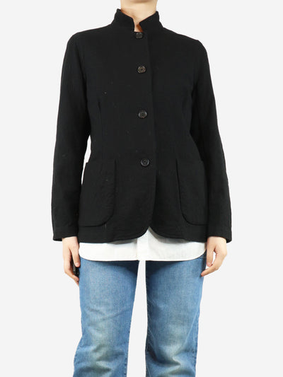 Black wool overshirt - size L Tops Casey Casey 