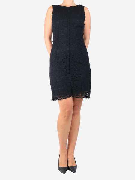 Black lace midi dress - size UK 12 product image