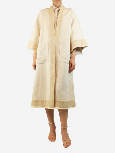 Cream oversized kimono jacket - size UK 6 Coats & Jackets Eleventy 