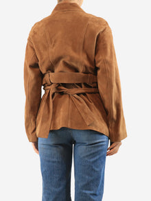 Brown suede zip-up jacket - size UK 8 Coats & Jackets Nour Hammour 