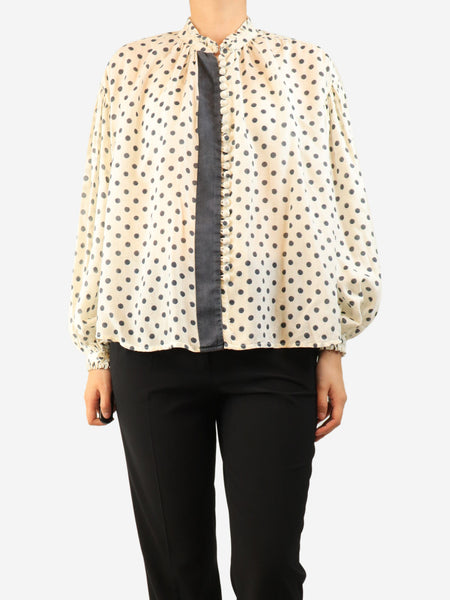White polka dot blouse - size M product image